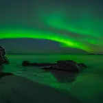 Med Flott Havutsikt Ved Hauklandstranden